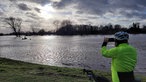 Hochwasser der Ems in Greven