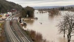 Die Weser ist über die Ufer getreten 