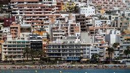 Hotelanlagen, Los Christianos, Teneriffa, Kanarische Inseln, Spanien,