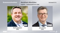 Zwei Porträtfotos: Axel Lehmann (links) und Jens Gnisa (rechts)