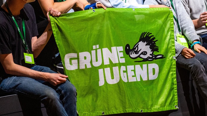 Eine Fahne der Grünen Jugend