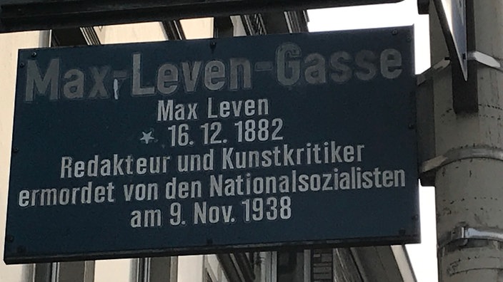 Straßenschild: Max-Leven-Gasse