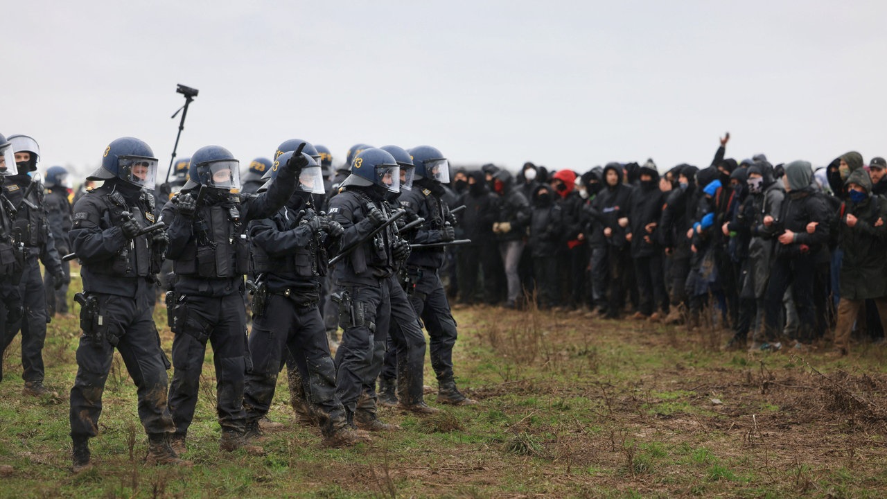 Ausschreitungen bei der Demonstration in Lützerath