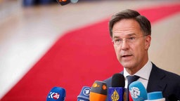 Mark Rutte spricht in Brüssel