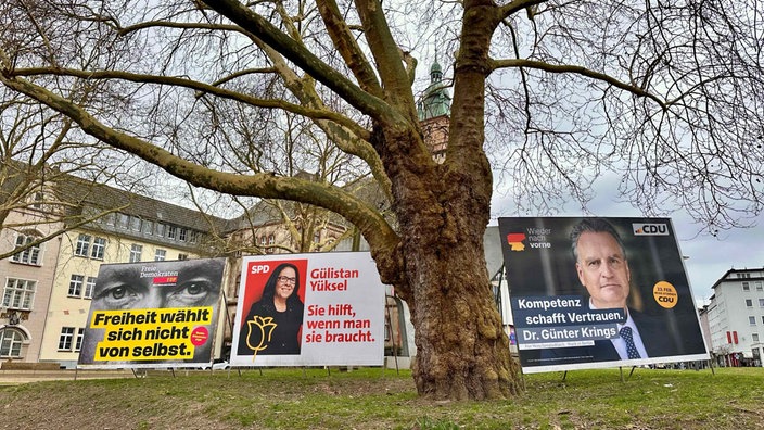 Plakate der Bundestagswahl in Mönchengladbach