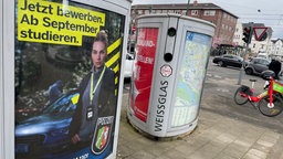 Werbeplakat für Bewerbung bei der Polizei