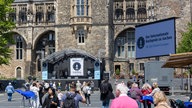 Blick vom Katschhof Richtung Rathaus