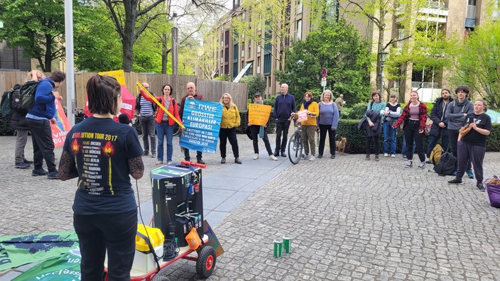 Demonstration von Fridays for Future vor dem Düsseldorfer Verkehrsministerium 