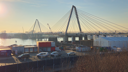 Leverkusener Brücke mit Baustelle