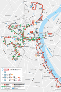 Die Laufstrecke des Köln Marathon 2024