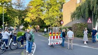 Die "Temporäre Schulstraße" vor der Bodelschwingh-Grundschule