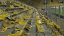 Zerstörte Sitzschalen im Aachener Stadion