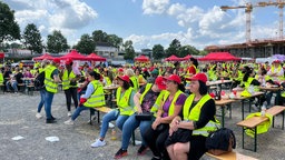 Tausende Streikende in Aachen