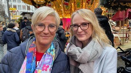 Monika Lugt mit Tochter auf dem Weihnachtsmarkt in Köln 