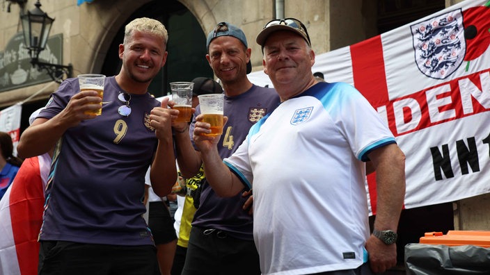 Englische Fans in der Dortmunder Innenstadt