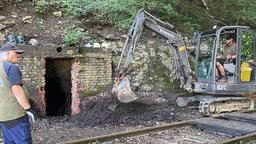 Arbeiten zur Renaturierung von Russenbunker und Russenhöhle in Ennepetal