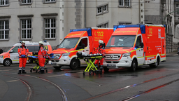 Schüsse in Bielefeld vor dem Landesgericht. Einsatzkräfte sind vor Ort