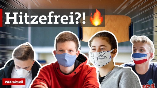 Bildmontage: Schüler mit Maske