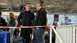 Spielefans Carsten und Marc auf der Messe "Spiel"