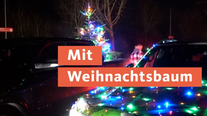 Weihnachtsbaum auf einem Truck