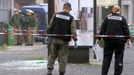 Nach dem Bombenanschlag auf den Düsseldorfer S-Bahnhof Wehrhahn (28.07.2000)