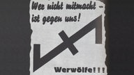 Werwolf-Plakat mit Wolfsangel