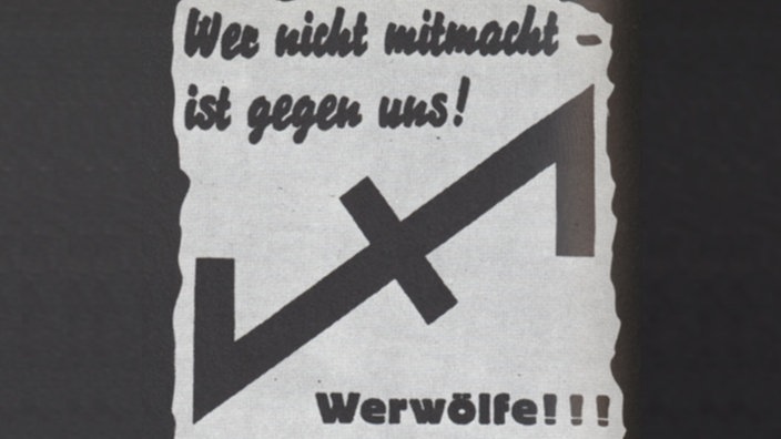 Werwolf-Plakat mit Wolfsangel