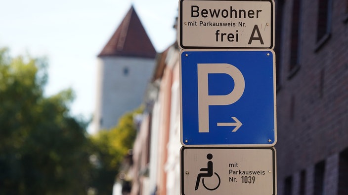 Ein Parkschild in Münster.