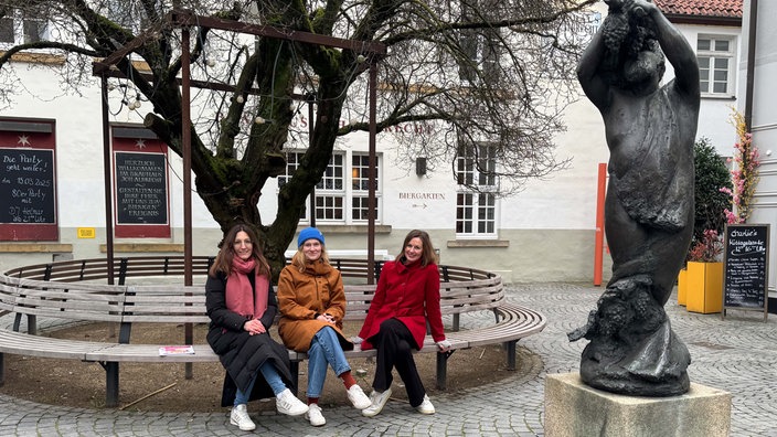 Birgit Schroers, Johanne Struck und Desirée Lukowski in der Innenstadt Bielefeld