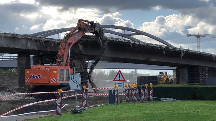 Münster: Brückenabbruch am Autobahnkreuz