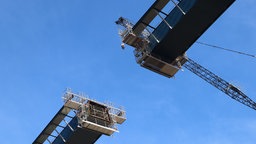 Das Bild zeigt die Arbeiten an der A45-Talbrücke Rahmede