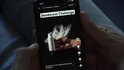 Ein Beitrag zu der Deodorant-Challenge auf einem Smartphone.