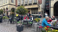 Das Gasthaus Stuhlmacher in Münster von Außen.