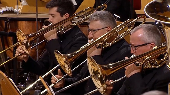 Posaunen des WDR Funkhausorchesters spielen die Ouvertüre zu My Fair Lady von Frederick Loewe