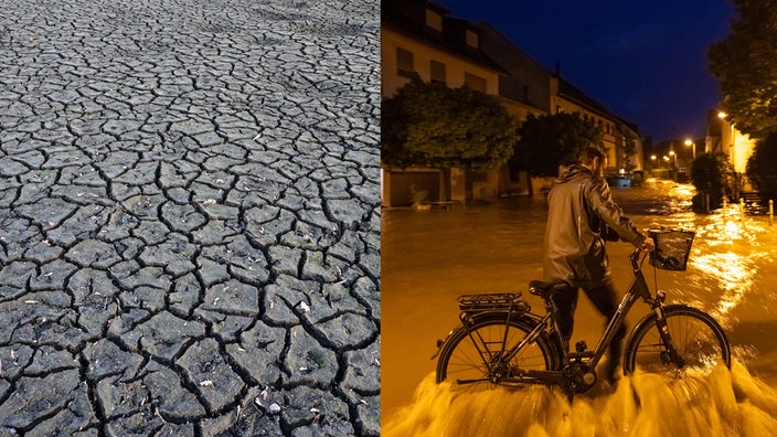 Klimawandel Symbolbild Dürre und Hochwasser