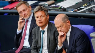 Christian Lindner, Robert Habeck i Olaf Scholz 