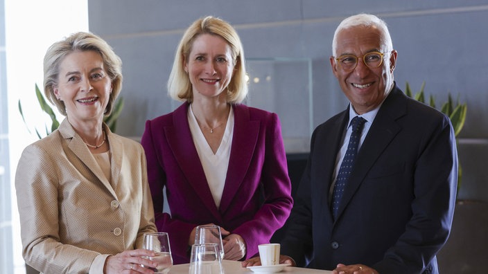 Ursula von der Leyen, Kaja Kallas i Antonio Costa