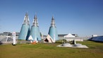 Das Zelt in Bonn auf dem Dach der Bundeskunsthalle 