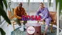 Die Podcast-Hosts Annabell Neuhof und Yared Dibaba; Schriftzug "BDSM"