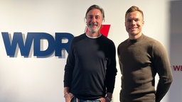 Markus Rehm (r) und WDr 2 Moderator Marco Schreyl