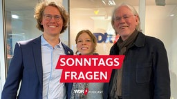 Fritjof, Nina und Manfred Nelting (.v.l.) im WDR 2 Studio