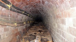 Ein rund 50 Meter langer Fettberg, der einen Teil des Rohrs blockiert, aufgenommen am 03.10.2017 im Abwasserschacht eines alten Tunnels in London (Großbritannien).