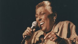 Die Sängerin Carmen McRae im Jahr 1990.