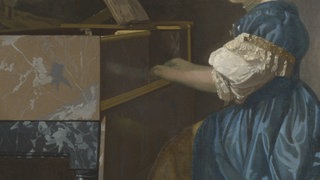 Bildausschnitt "Sitzende Virginalspielerin" von Jan Vermeer