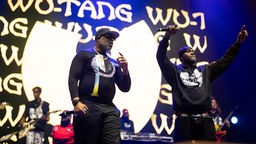 Mitglieder der Hip-Hop-Gruppe Wu-Tang Clan bei einem Konzert, 2024.