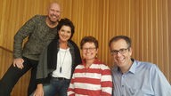 Die WDR 4 Jeck Duell-Fachjury: Markus Lehwald, Janine Kemmer, Monika Salchert, Jochen Robertz (v.l.n.r.)
