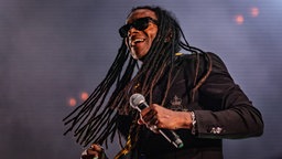 Fab Morvan, ein Teil des Kult-Duos Milli Vanilli bei einem Auftritt 2024