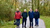 Die Wanderer Wolfgang, Dieter, Walter und Christoph 