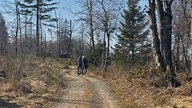 Radfahrer auf dem Weg zum Herveler Bruch