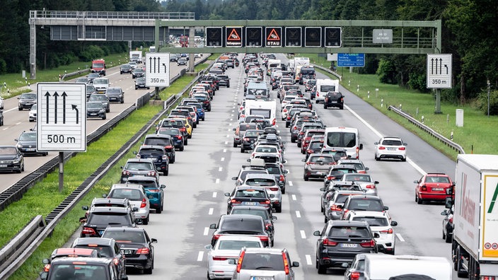 Stau auf der Autobahn